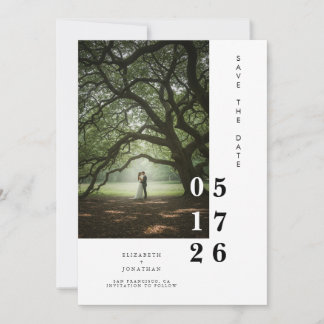 Einzigartige Digital Boho Chic Wedding Save The Date