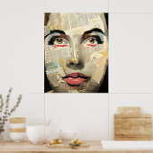Einzigartige digitale Kunst | Abstrakte hübsche Da Poster (Küche)