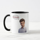 Einzigartige digitale Kunst Keramik-Tasse Tasse (Links)