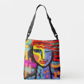 Einzigartige digitale Malerei Tragetaschen Mit Langen Trägern (Rückseite)