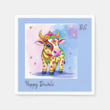 Einzigartige Diwali Heilige Kühe in verschleierter