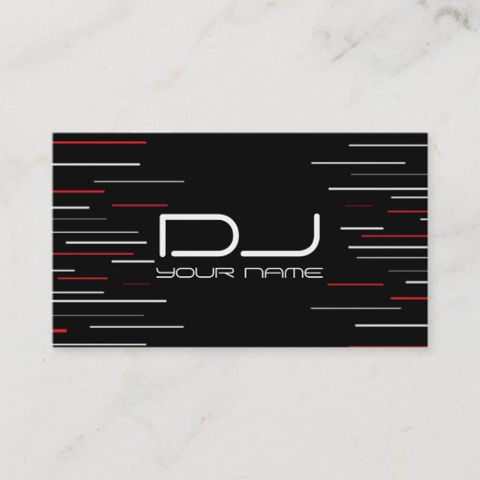 Einzigartige DJ Business Card Visitenkarte (Vorderseite)