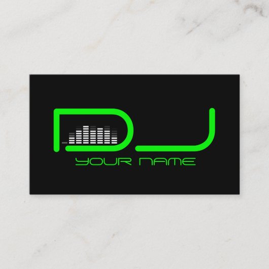 Einzigartige DJ Business Card Visitenkarte (Vorderseite)