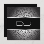 Einzigartige DJ-Einladung Einladung (Vorne/Hinten)