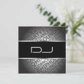 Einzigartige DJ-Einladung Einladung (Stehend Vorderseite)
