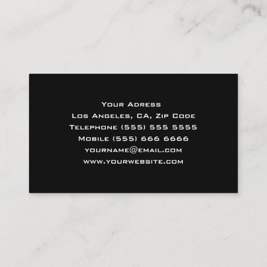 Einzigartige DJ-Visitenkarte Visitenkarte (Rückseite)