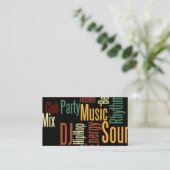 Einzigartige DJ-Visitenkarte Visitenkarte (Stehend Vorderseite)