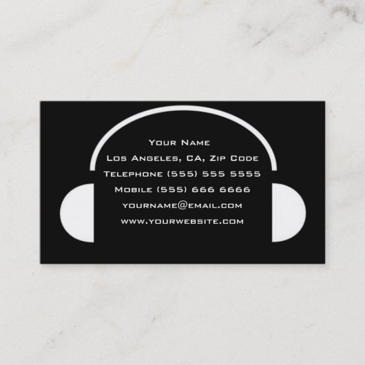 Einzigartige DJ-Visitenkarte Visitenkarte (Vorderseite)