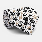 Einzigartige Dog Paw Print Krawatte (Gerollt)
