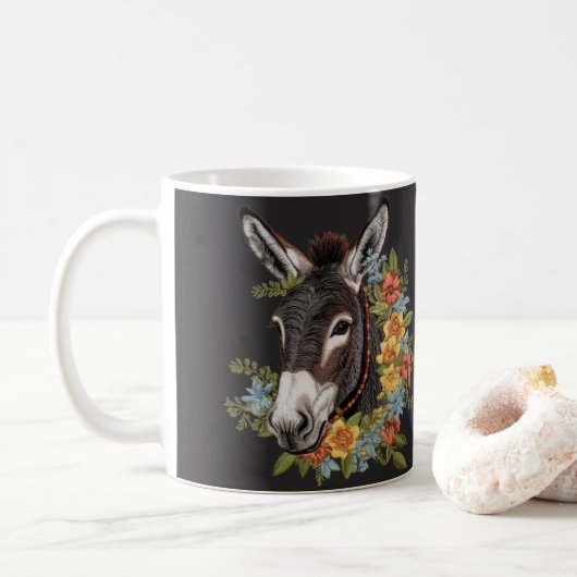 Einzigartige Donkey-Tasse: Perfektes Geschenk für  Kaffeetasse (Mit Donut)