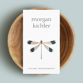 Einzigartige Dragonfly Natur Beruflich Weiß Visitenkarte