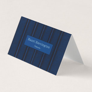 Einzigartige dunkelblaue QR-Code-Falten Business C Visitenkarten
