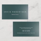 Einzigartige dunkle Slate Gray Visitenkarte (Vorne/Hinten)