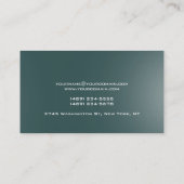 Einzigartige dunkle Slate Gray Visitenkarte (Rückseite)