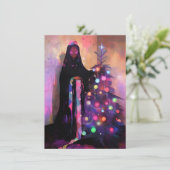 Einzigartige dunkle Weihnachtskarten Feiertagskarte (Stehend Vorderseite)