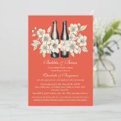 Einzigartige Dusche für Bubbles und Brause Einladung (Stehend Vorderseite)