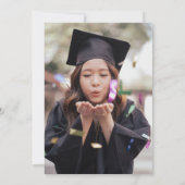 Einzigartige einfache Blumenstudium-Party 2025 Einladung (Rückseite)