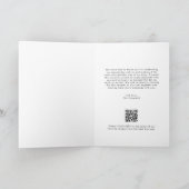 Einzigartige einfache Foto-QR-Code-Hochzeits-Faltk Dankeskarte (Innenseite)