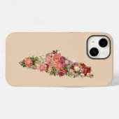 Einzigartige einfache Karte Floral Palestine Case- Case-Mate iPhone Hülle (Rückseite (Horizontal))