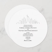 Einzigartige Einladung für New Yorker Hochzeitssti (Vorne/Hinten)