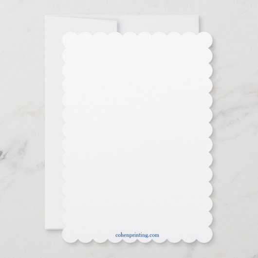 Einzigartige Einladung von Chuppah (Rückseite)