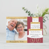 Einzigartige Einladung zum 50-jährigen Jubiläum mi (Stehend Vorderseite)