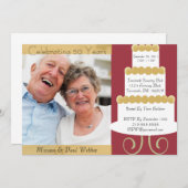 Einzigartige Einladung zum 50-jährigen Jubiläum mi (Vorne/Hinten)