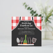 Einzigartige Einladung zum Geburtstag-Barbecue (Stehend Vorderseite)