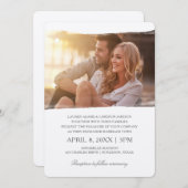 Einzigartige Einladung zum Hochzeitsfeiern im Foto (Vorne/Hinten)