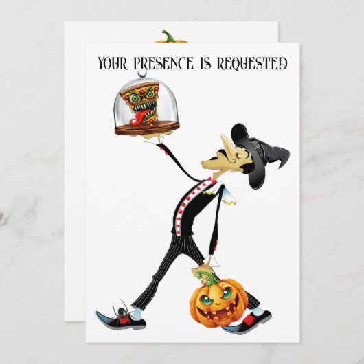 Einzigartige Einladung zur Ansammlung Halloween (Vorne/Hinten)