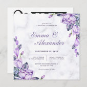 Einzigartige Einladung zur Blumenhochzeit (Vorne/Hinten)
