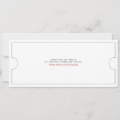 Einzigartige Einladung zur Einladung der Ticket Pu (Rückseite)