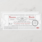 Einzigartige Einladung zur Einladung der Ticket Pu (Vorne/Hinten)