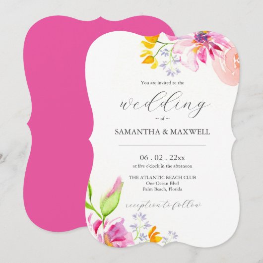 Einzigartige Einladung zur Hochzeit (Vorne/Hinten)