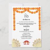 Einzigartige Einladung zur Hochzeit in Indien (Vorderseite)