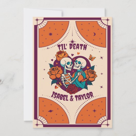 Einzigartige Einladung zur Hochzeitsfeier mit Funk (Vorderseite)