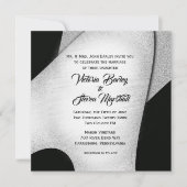 Einzigartige Einladung zur Schwarz-Weiß-Hochzeit (Vorderseite)
