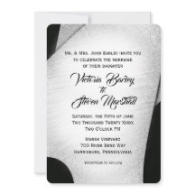 Einzigartige Einladung zur Schwarz-Weiß-Hochzeit