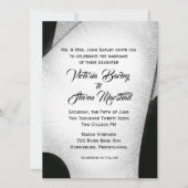 Einzigartige Einladung zur Schwarz-Weiß-Hochzeit (Vorderseite)