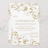 Einzigartige Einladungen für Hochzeiten mit Pfirsi (Vorne/Hinten)