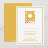 Einzigartige Einladungen zu Wein und Käse Bridal (Vorne/Hinten)