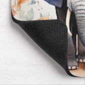 Einzigartige Elefantenmutter und kinderflorale Was Mousepad (Ecke)