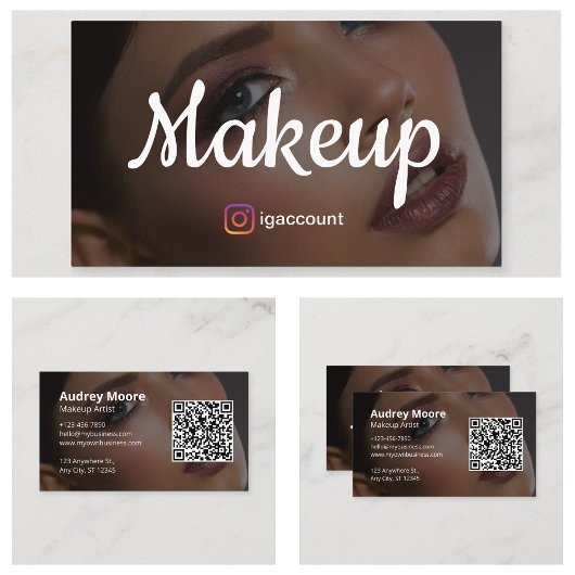 Einzigartige Elegant Trendy Makeup Artist Visitenkarte