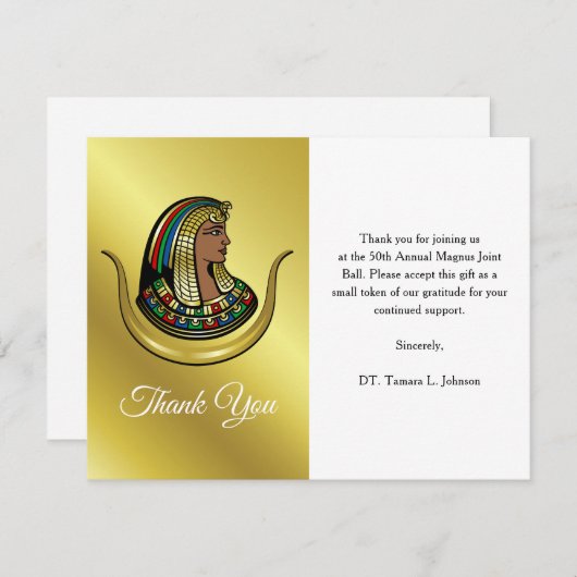 Einzigartige elegante Gold-Tochter von Isis Dankeskarte (Vorne/Hinten)