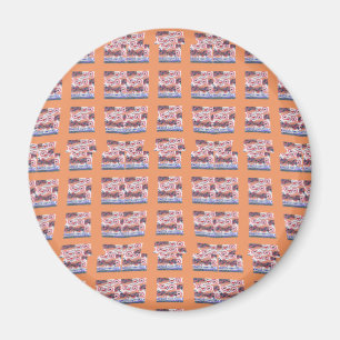 Einzigartige elegante herzmusterte Kunstwerke für Magnet