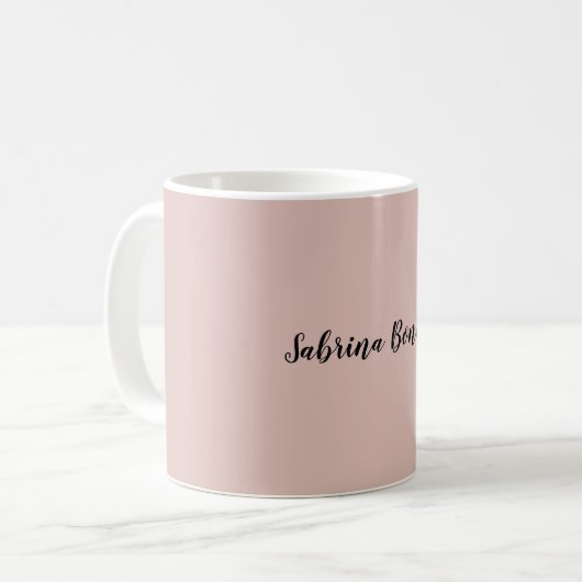 Einzigartige Elegante Schlichte, einfache Rose Gol Kaffeetasse (Vorderseite Links)