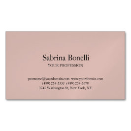 Einzigartige Elegante Schlichte, einfache Rose Gol Magnetische Visitenkarte