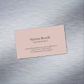 Einzigartige Elegante Schlichte, einfache Rose Gol Magnetische Visitenkarte (Beispiel)