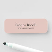 Einzigartige Elegante Schlichte, einfache Rose Gol Namensschild (Beispiel)