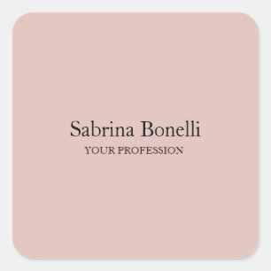 Einzigartige Elegante Schlichte, einfache Rose Gol Quadratischer Aufkleber